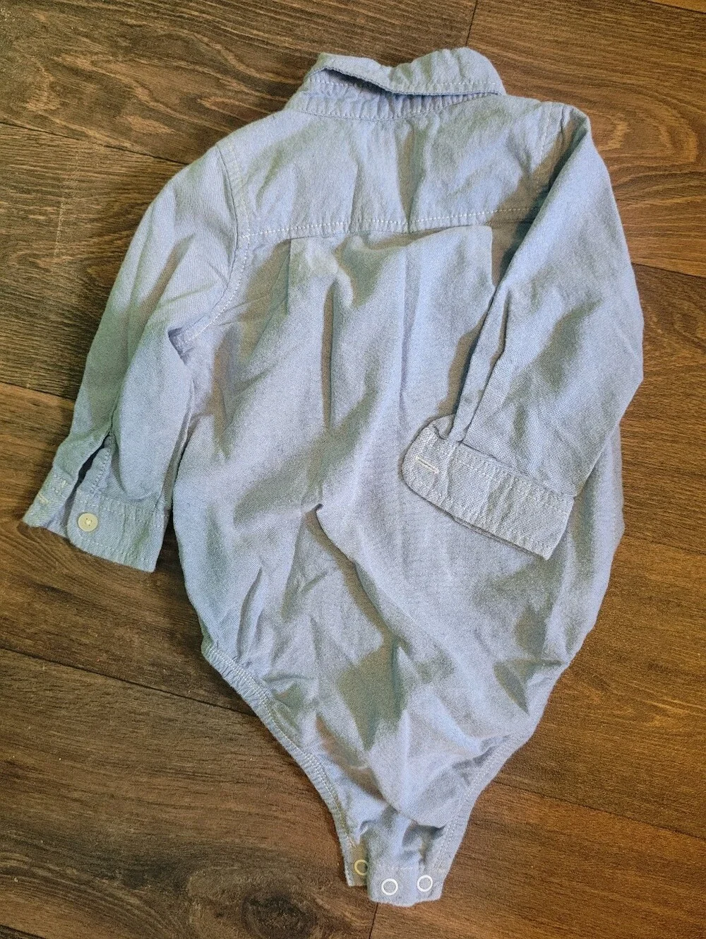 OshKosh B'gosh Blue Button-Front Shirt Dress Body Suit Collared 18mth 12-18m